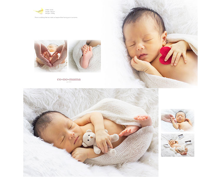 新生児2面アルバム写真